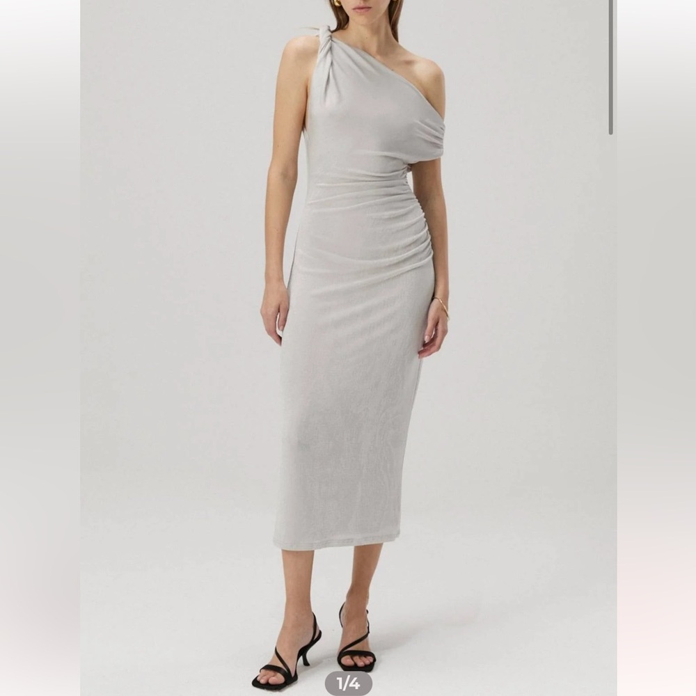 Misha Collection Nyra Dress In Silver Cloud - Off The… - Gem